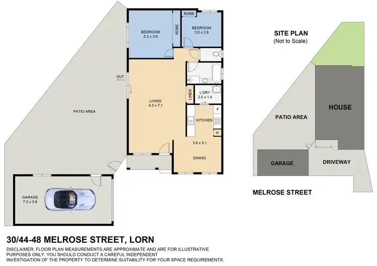 Floorplan of Homely townhouse listing, 30/44-48 Melrose Street, Lorn NSW 2320