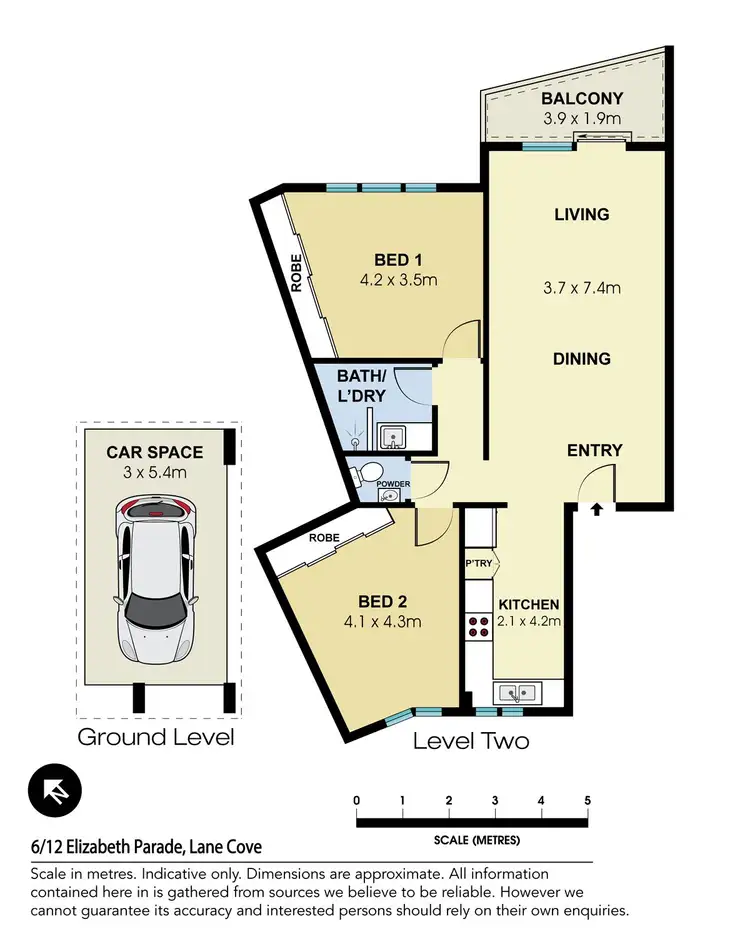 Floorplan of Homely apartment listing, 6/12 Elizabeth Parade, Lane Cove NSW 2066