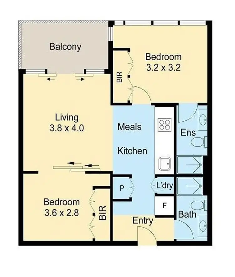 Floorplan of Homely apartment listing, 2210/639 Lonsdale Street, Melbourne VIC 3000