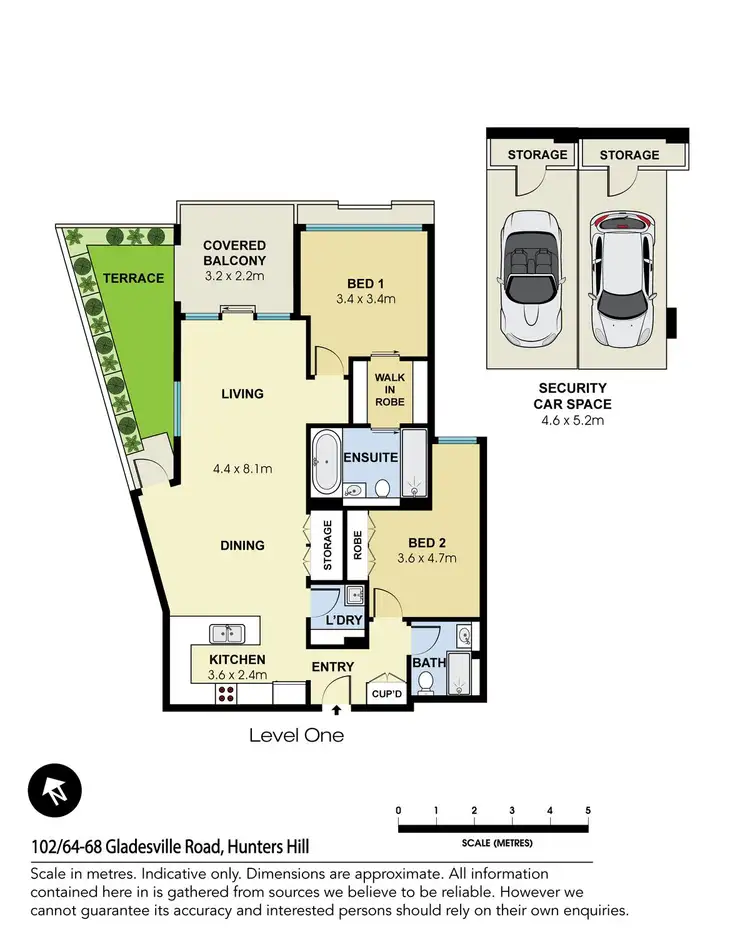Floorplan of Homely apartment listing, 102/64-68 Gladesville Road, Hunters Hill NSW 2110