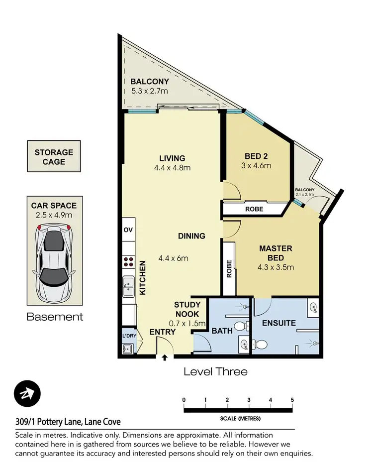 Floorplan of Homely apartment listing, 309/1 Pottery Lane, Lane Cove NSW 2066