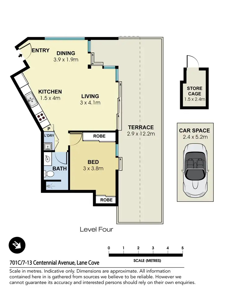 Floorplan of Homely apartment listing, 701C/7-13 Centennial Avenue, Lane Cove NSW 2066