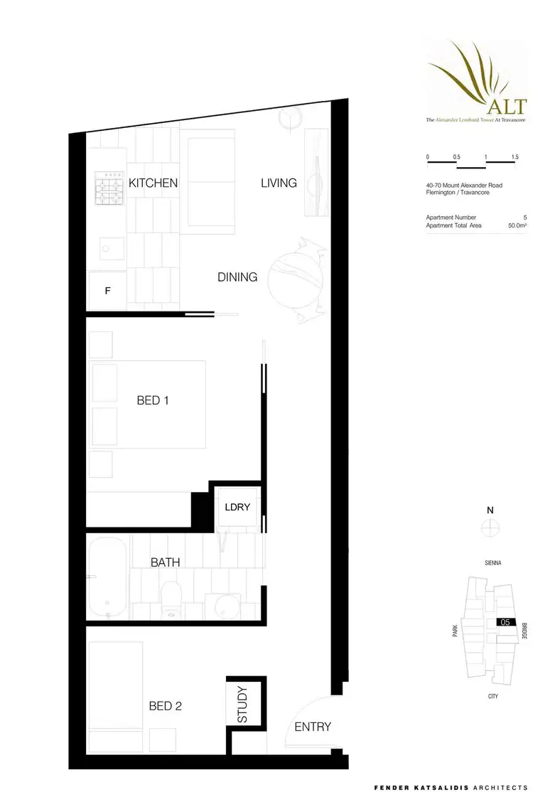 Floorplan of Homely apartment listing, 2205/18 Mt Alexander Road, Travancore VIC 3032