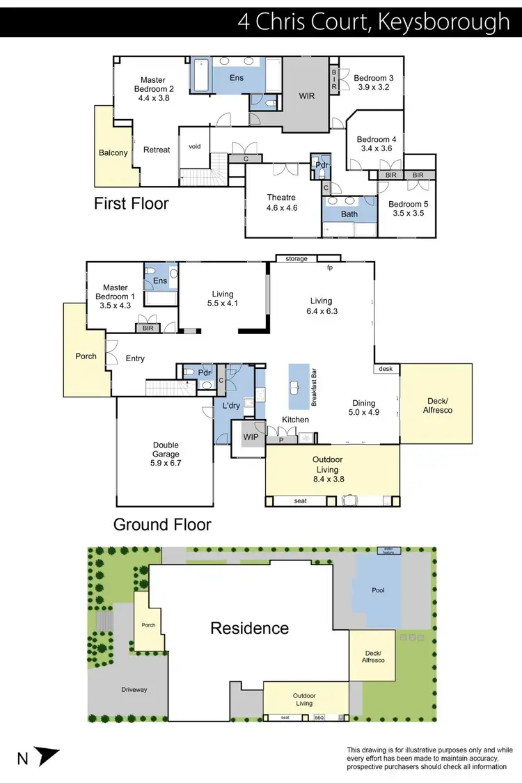 Floorplan of Homely house listing, 4 Chris Court, Keysborough VIC 3173