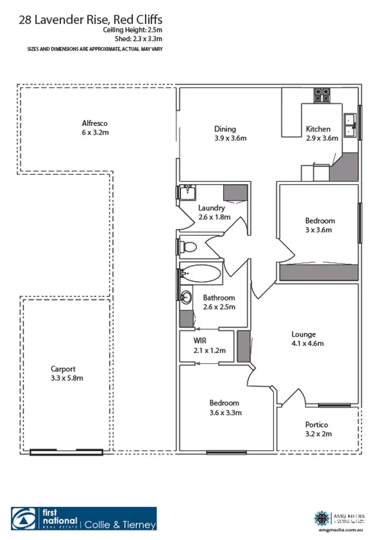 Floorplan of Homely house listing, 28 Lavender Rise, Red Cliffs VIC 3496