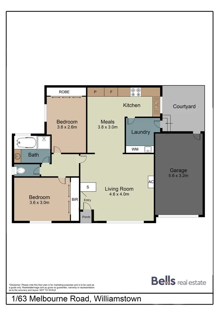 Floorplan of Homely unit listing, 1/63 Melbourne Road, Williamstown VIC 3016