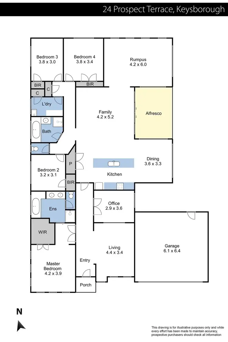 Floorplan of Homely house listing, 24 Prospect Terrace, Keysborough VIC 3173