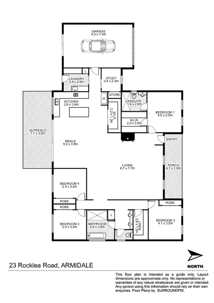 Floorplan of Homely rural property listing, 23 Rocklea Road, Invergowrie NSW 2350
