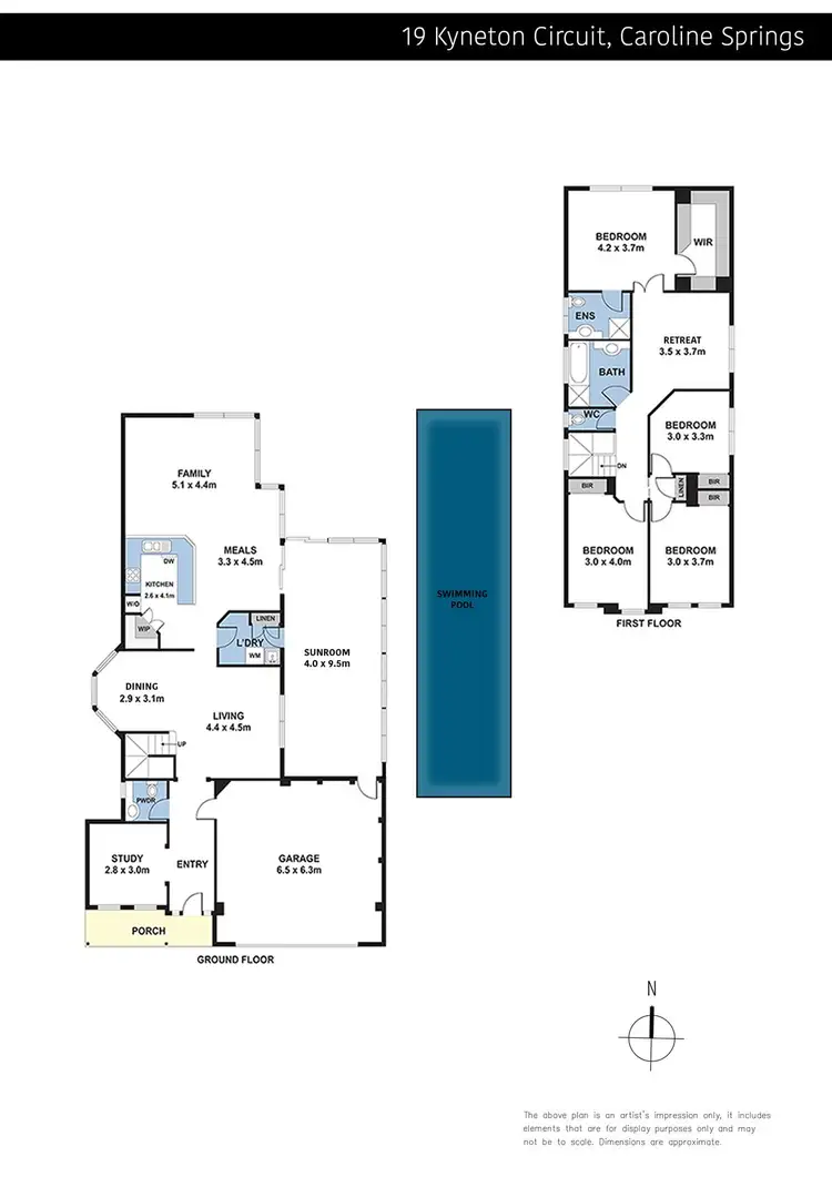 Floorplan of Homely house listing, 19 Kyneton Circuit, Caroline Springs VIC 3023