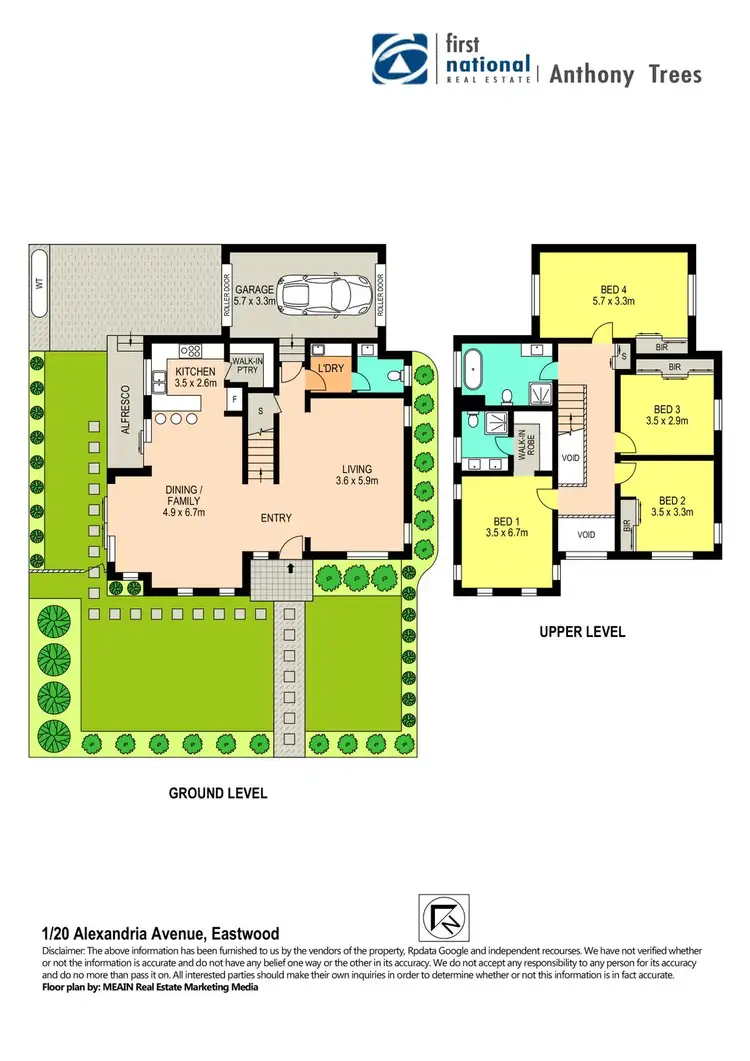 Floorplan of Homely townhouse listing, 1/20 Alexandria Avenue, Eastwood NSW 2122