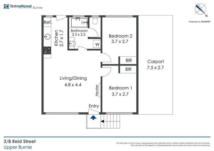 Floorplan of Homely unit listing, 3/8 Reid Street, Upper Burnie TAS 7320