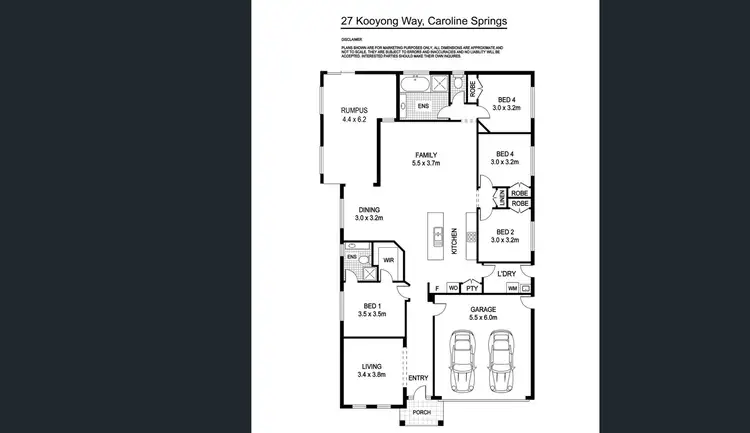 Floorplan of Homely house listing, 27 Kooyong Way, Caroline Springs VIC 3023