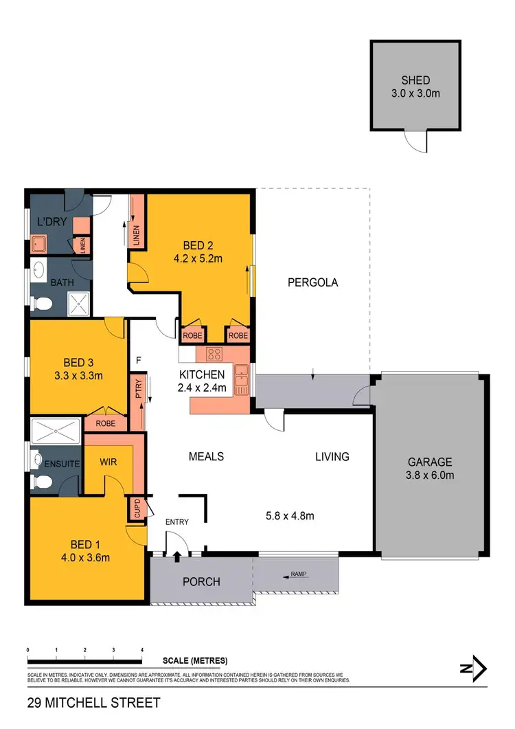 Floorplan of Homely house listing, 29 Mitchell Street, Kangaroo Flat VIC 3555