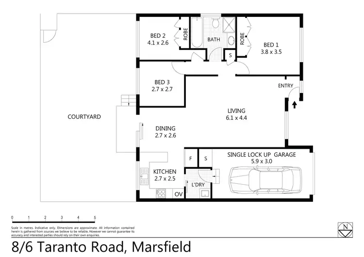 Floorplan of Homely villa listing, 8/6 Taranto Road, Marsfield NSW 2122