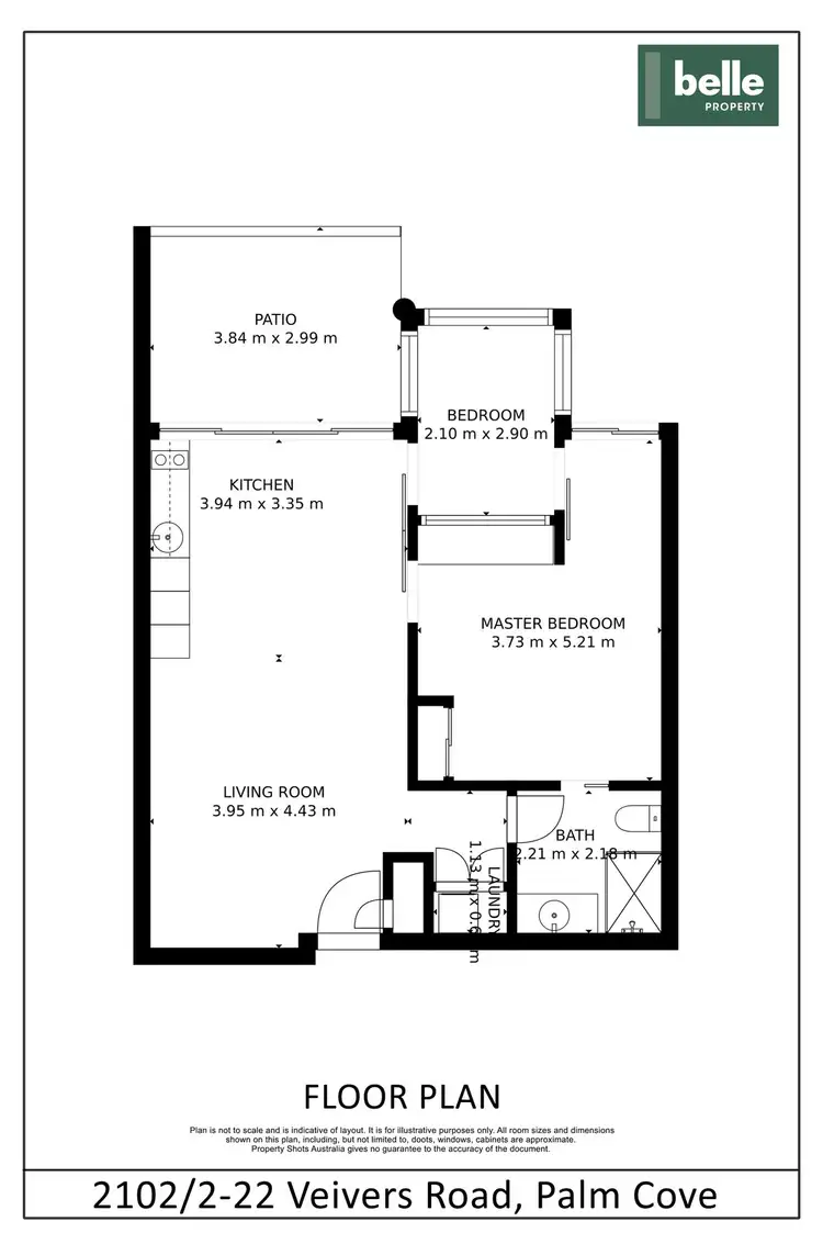 Floorplan of Homely apartment listing, 2102/2-22 Veivers Road, Palm Cove QLD 4879
