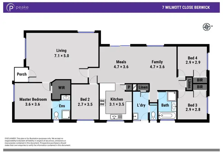 Floorplan of Homely house listing, 7 Wilmott Close, Berwick VIC 3806