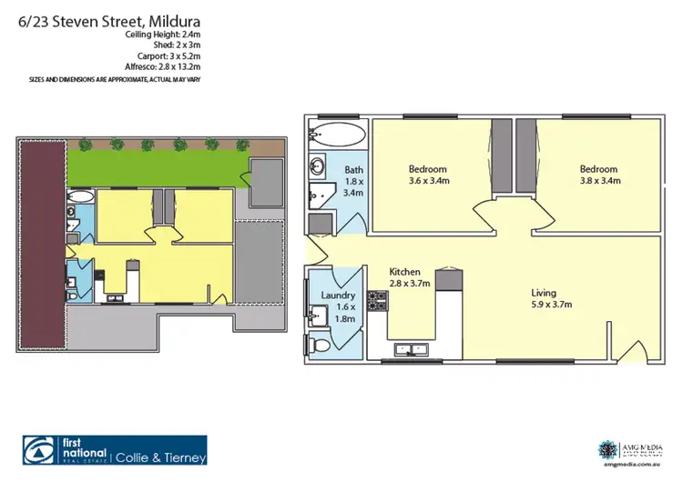 Floorplan of Homely unit listing, 6/23 Steven Street, Mildura VIC 3500