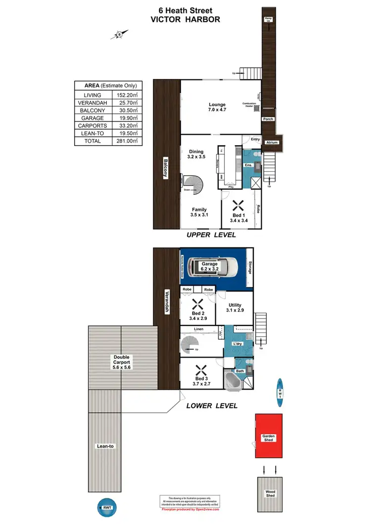 Floorplan of Homely house listing, 6 Heath Street, Victor Harbor SA 5211