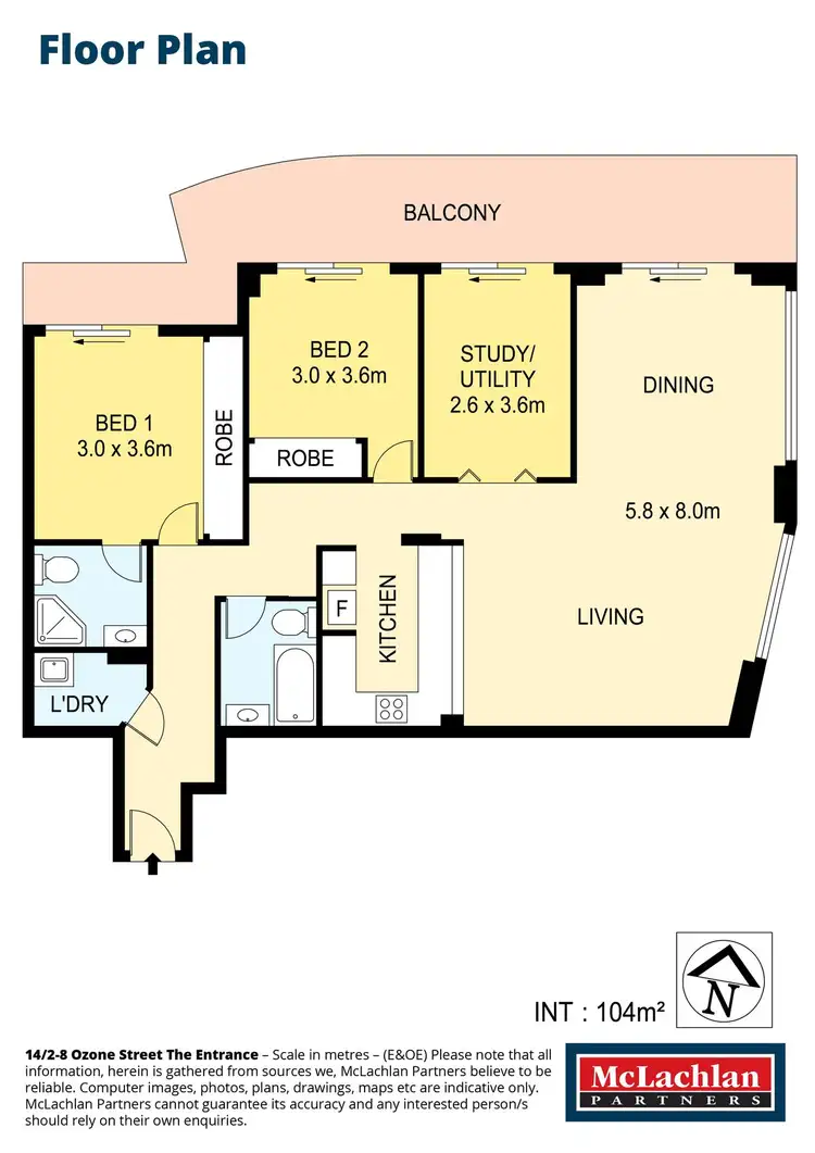 Floorplan of Homely unit listing, 14/2-8 Ozone Street, The Entrance NSW 2261