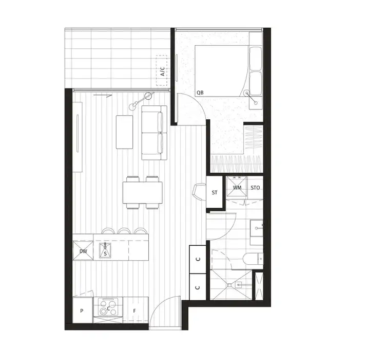 Floorplan of Homely apartment listing, 517/7 Aspen Street, Moonee Ponds VIC 3039