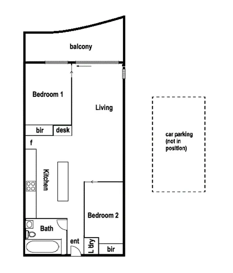 Floorplan of Homely apartment listing, 830/38 Mt Alexander Road, Travancore VIC 3032