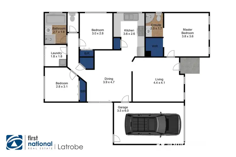 Floorplan of Homely house listing, 8 Miranda Court, Traralgon VIC 3844