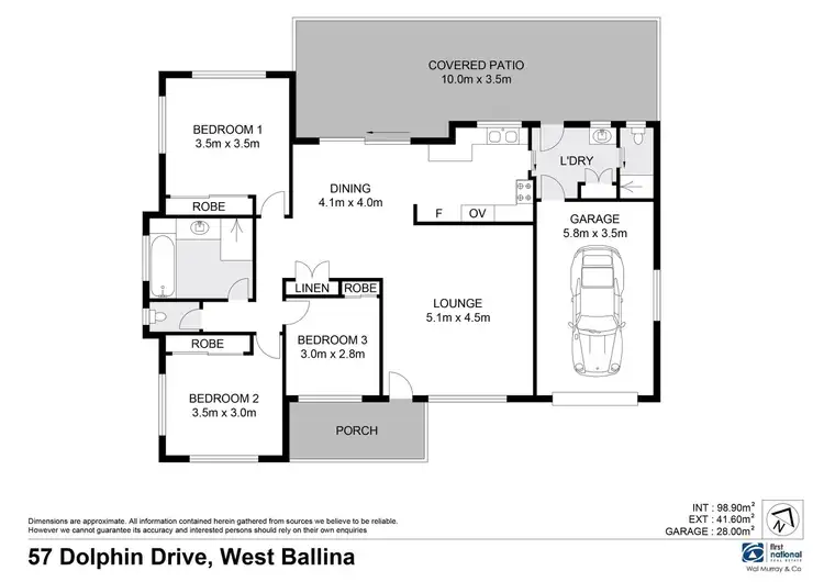 Floorplan of Homely house listing, 57 Dolphin Drive, West Ballina NSW 2478
