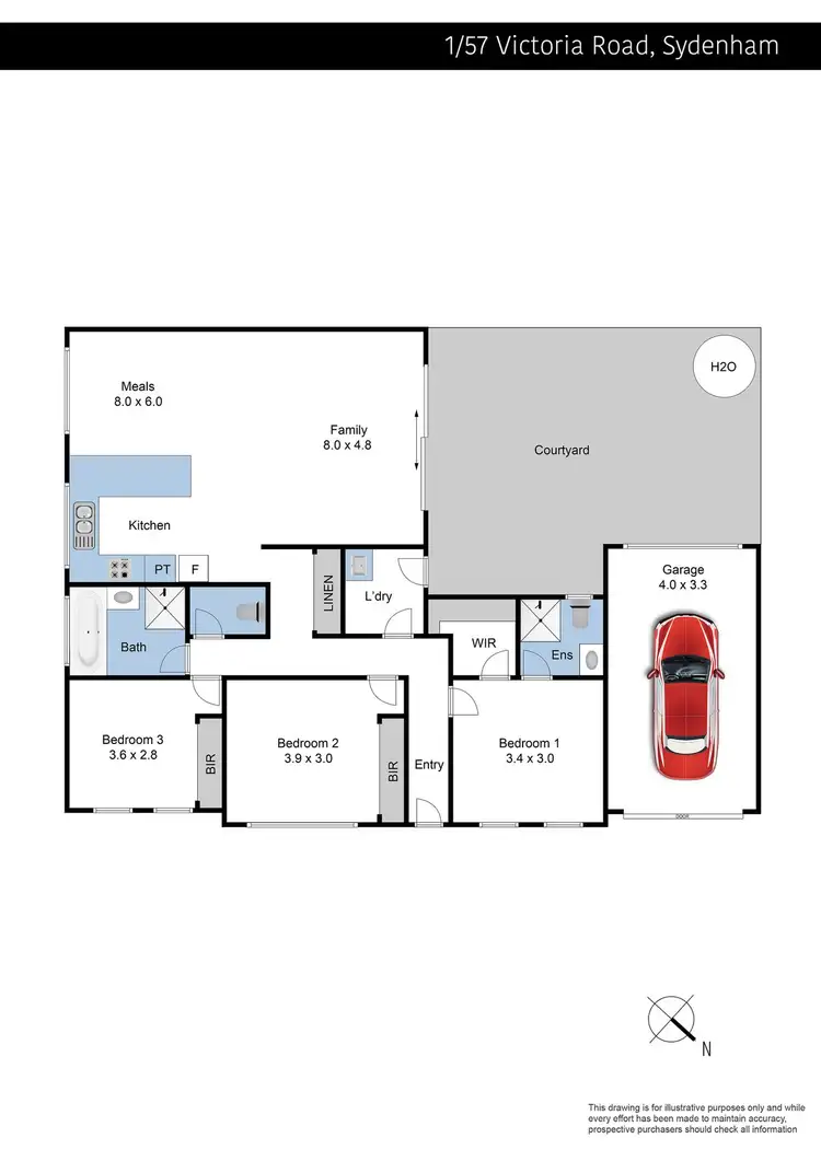 Floorplan of Homely house listing, 1/57 Victoria Road, Sydenham VIC 3037