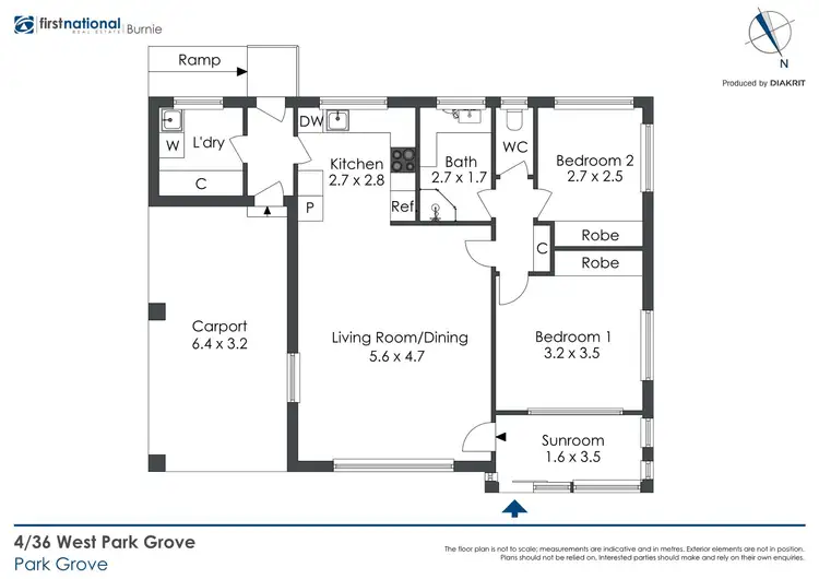 Floorplan of Homely unit listing, 4/36 West Park Grove, Park Grove TAS 7320