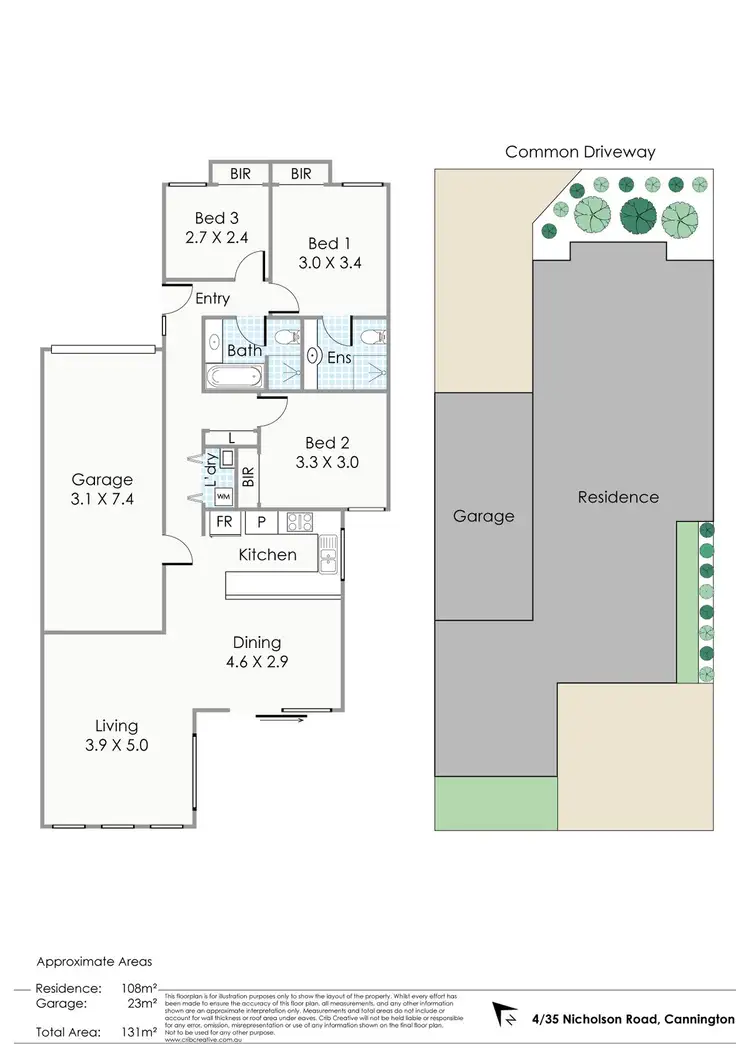 Floorplan of Homely villa listing, 4/35 Nicholson Road, Cannington WA 6107