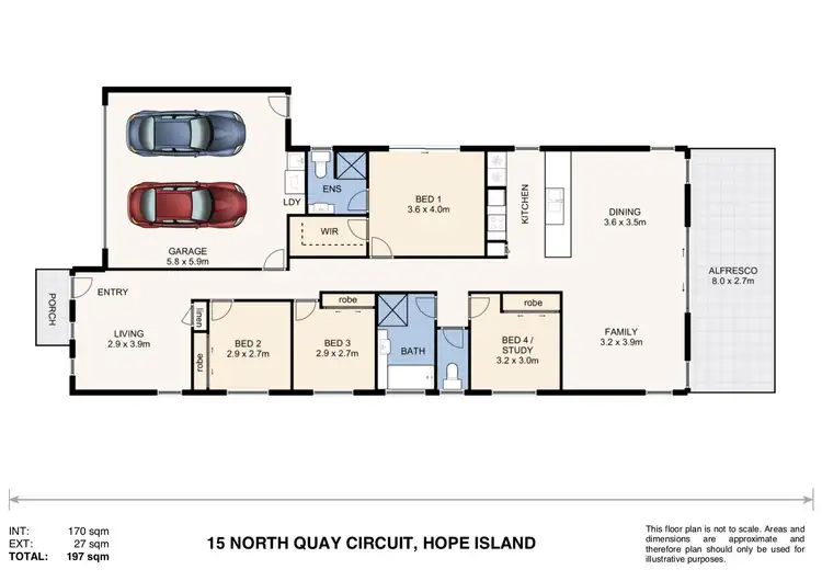 Floorplan of Homely house listing, 15 North Quay Circuit, Hope Island QLD 4212