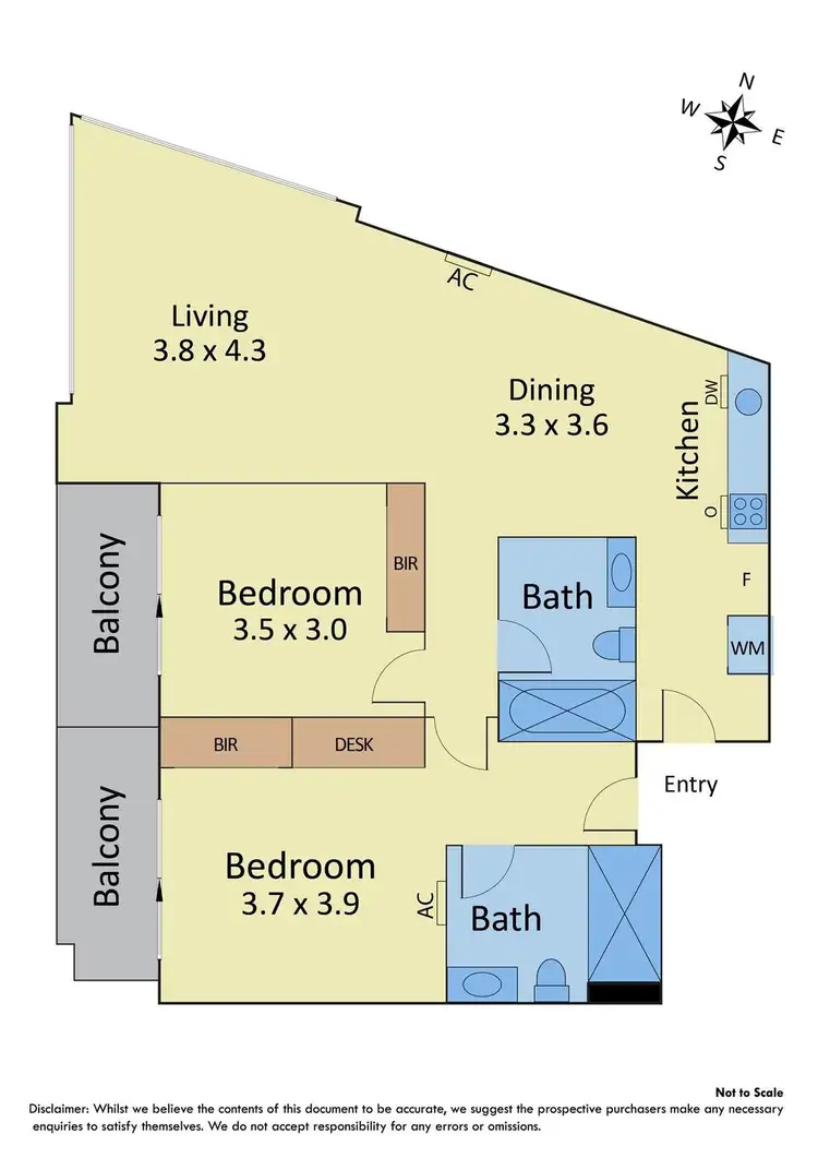 Floorplan of Homely apartment listing, 308/1142 Mt Alexander Road, Essendon VIC 3040