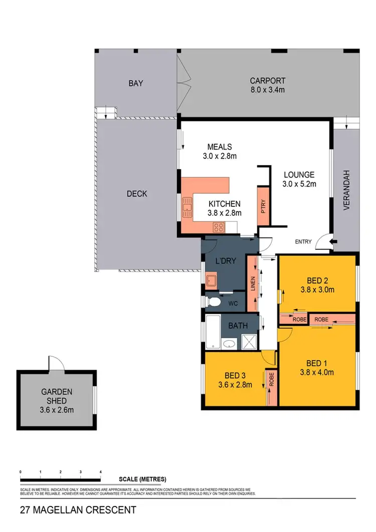 Floorplan of Homely house listing, 27 Magellan Crescent, Kangaroo Flat VIC 3555
