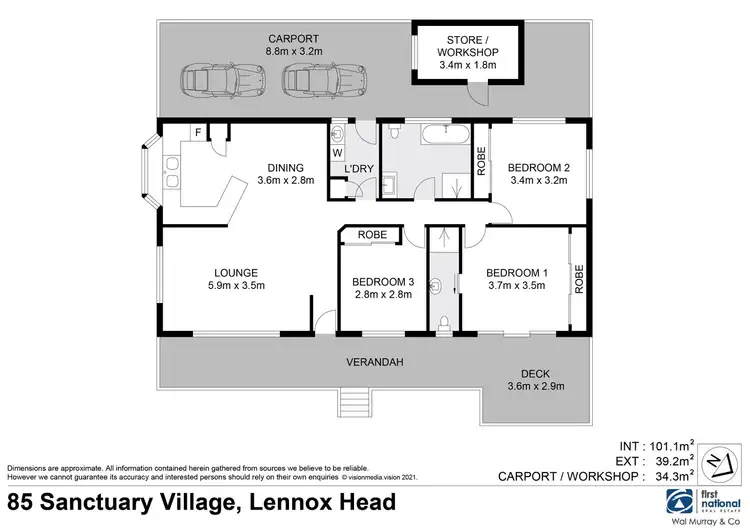 Floorplan of Homely house listing, 85/502 Ross Lane, Lennox Head NSW 2478