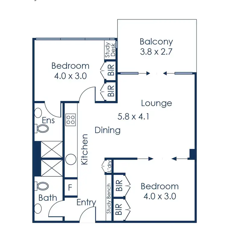 Floorplan of Homely apartment listing, 1010/639 Lonsdale Street, Melbourne VIC 3000