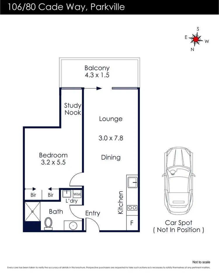 Floorplan of Homely apartment listing, 106/80 Cade Way, Parkville VIC 3052