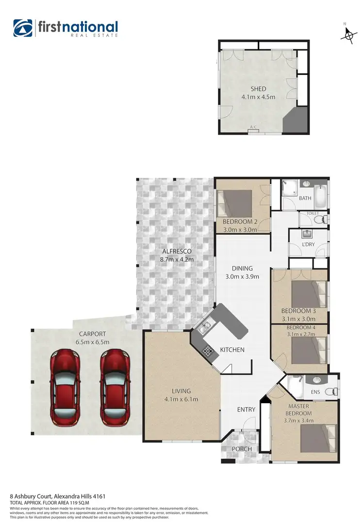Floorplan of Homely house listing, 8 Ashbury Court, Alexandra Hills QLD 4161