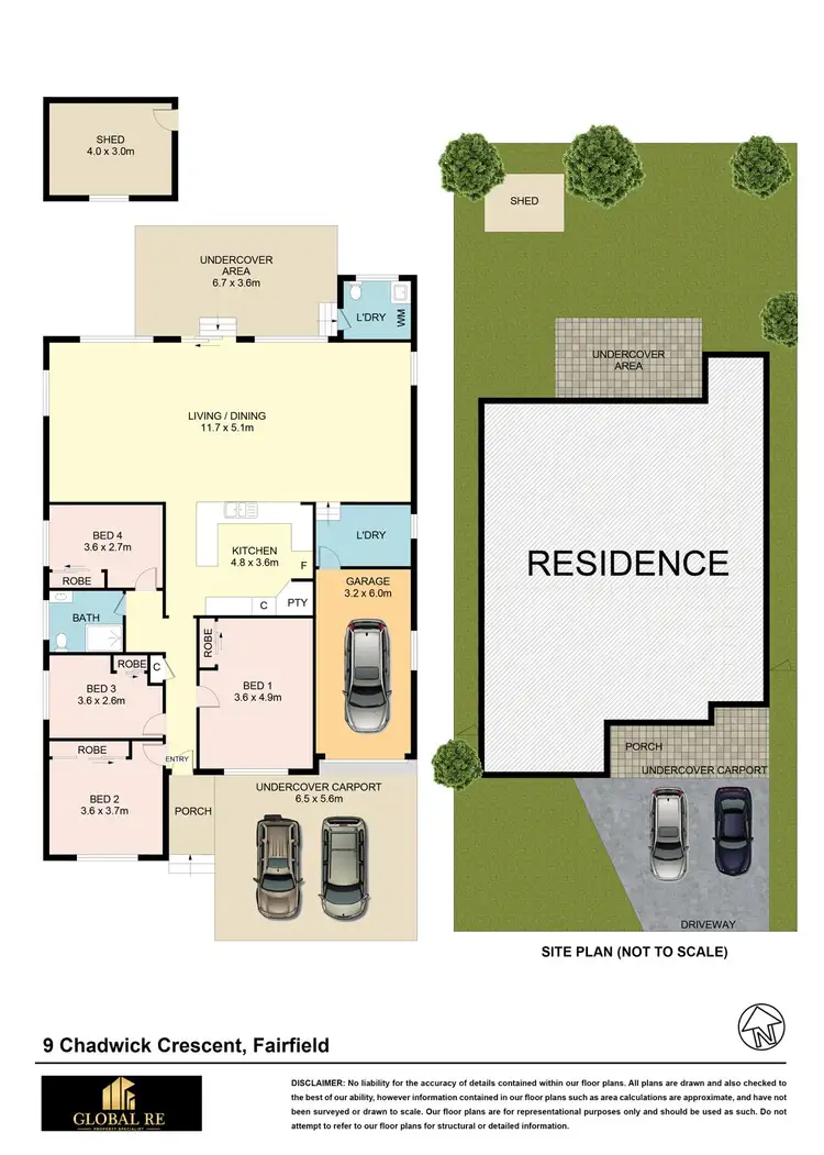Floorplan of Homely house listing, 9 Chadwick Crescent, Fairfield West NSW 2165