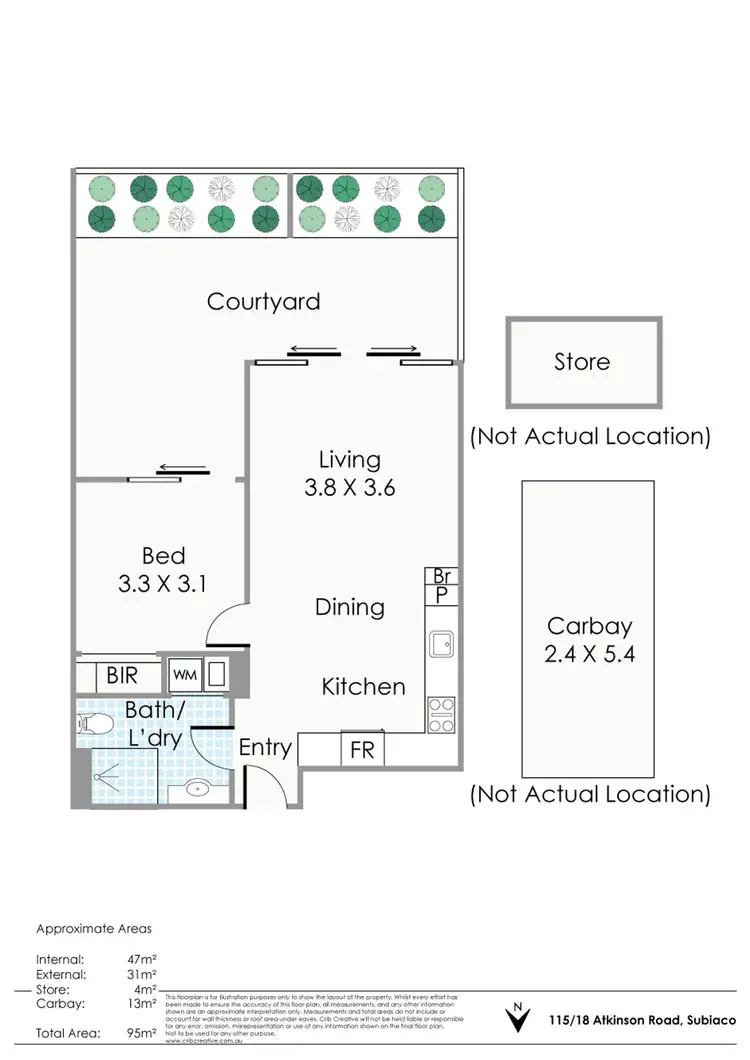 Floorplan of Homely apartment listing, 115/18 Atkinson Road, Subiaco WA 6008