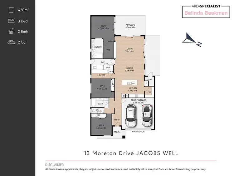 Floorplan of Homely house listing, 13 Moreton Drive, Jacobs Well QLD 4208