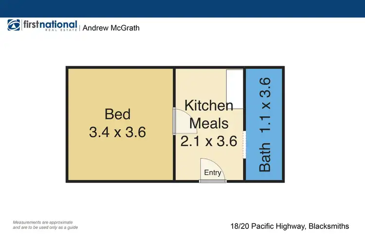 Floorplan of Homely studio listing, 18/20 Pacific Highway, Blacksmiths NSW 2281
