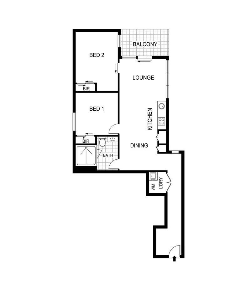 Floorplan of Homely apartment listing, 409/77 Galada Avenue, Parkville VIC 3052