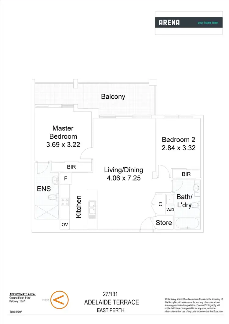 Floorplan of Homely apartment listing, 27/131 Adelaide Terrace, East Perth WA 6004
