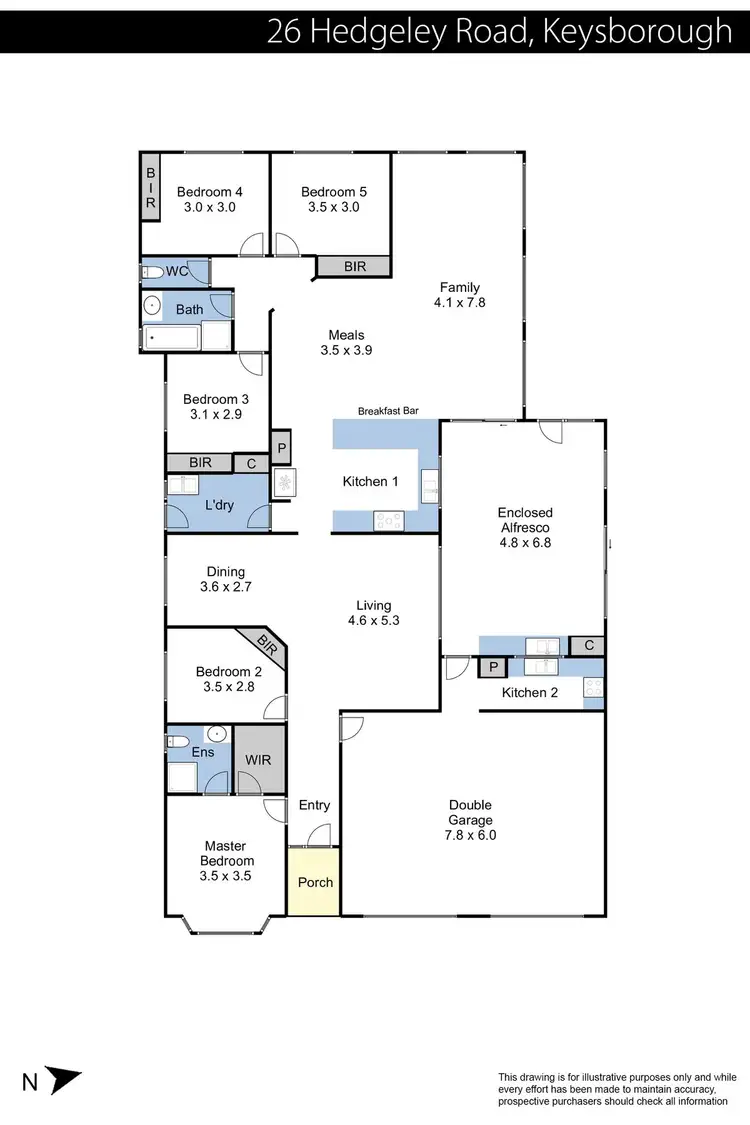 Floorplan of Homely house listing, 26 Hedgeley Road, Keysborough VIC 3173