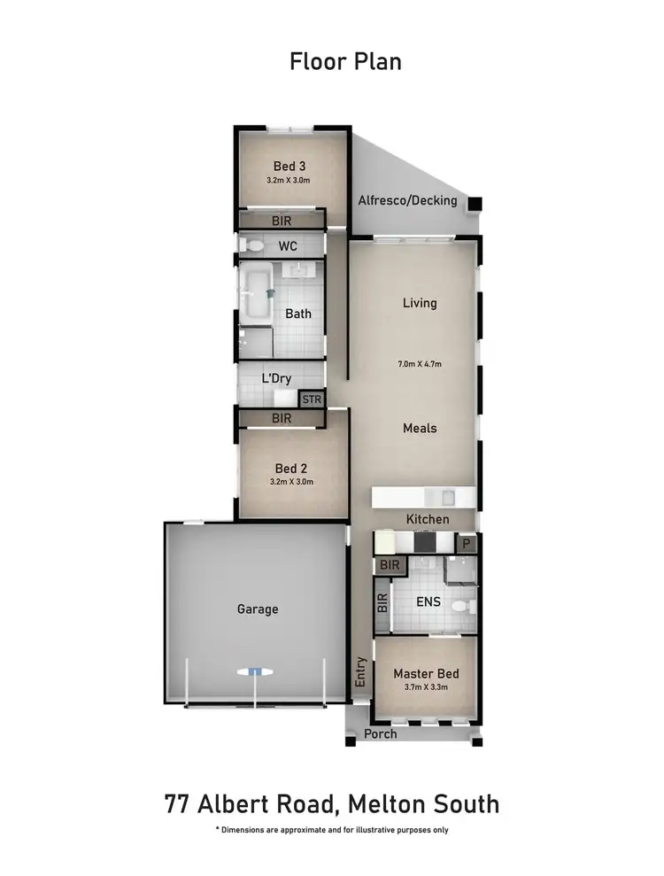 Floorplan of Homely house listing, 77 Albert Drive, Melton South VIC 3338