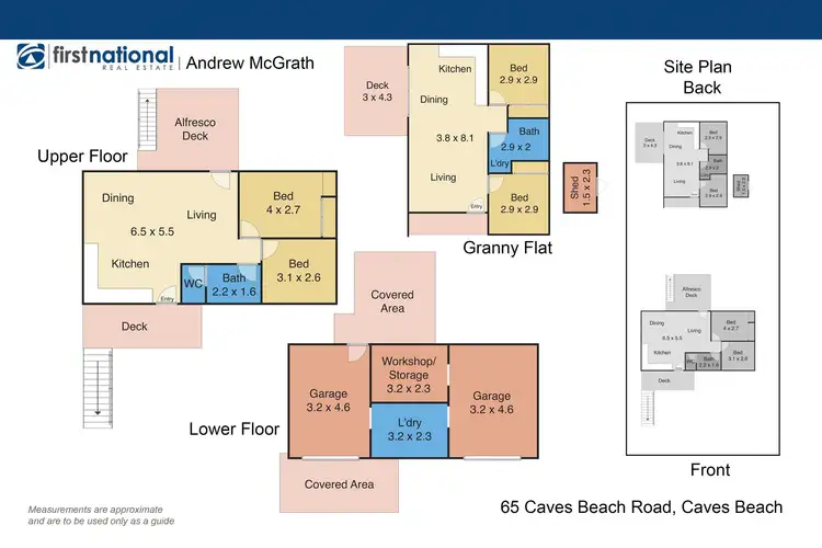 Floorplan of Homely house listing, 65 & 65a Caves Beach Road, Caves Beach NSW 2281