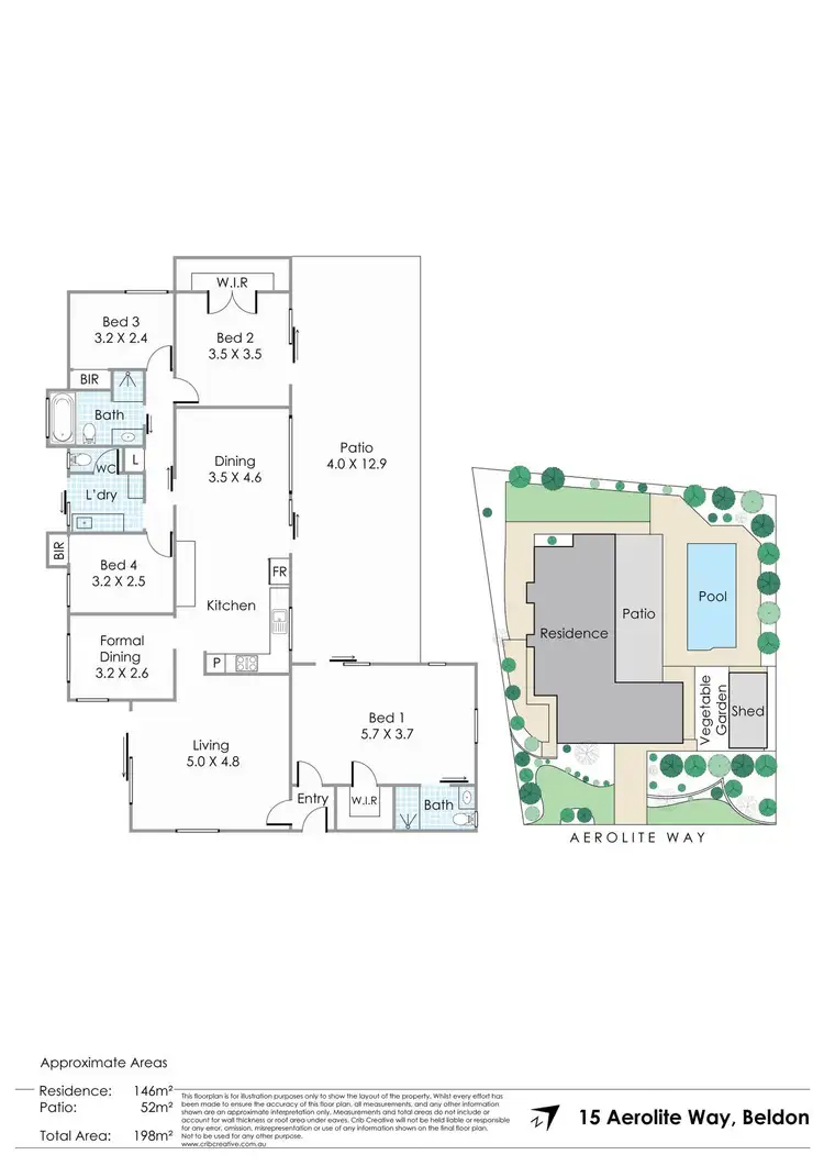 Floorplan of Homely house listing, 15 Aerolite Way, Beldon WA 6027