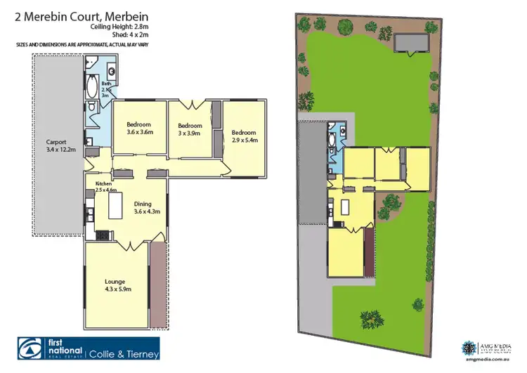Floorplan of Homely house listing, 2 Merebin Court, Merbein VIC 3505