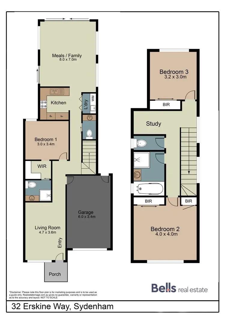 Floorplan of Homely townhouse listing, 32 Erskine Way, Sydenham VIC 3037