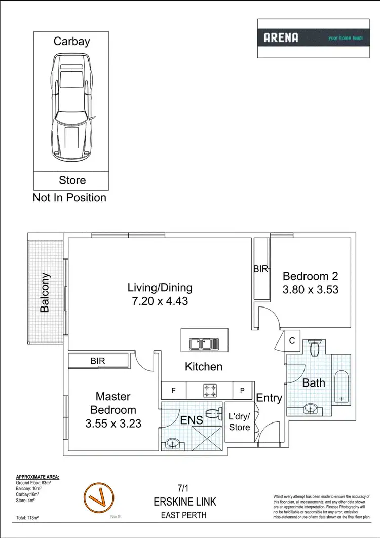 Floorplan of Homely apartment listing, 7/1 Erskine Link, East Perth WA 6004
